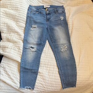 Altar'd State Light Blue Distressed Skinny Jeans